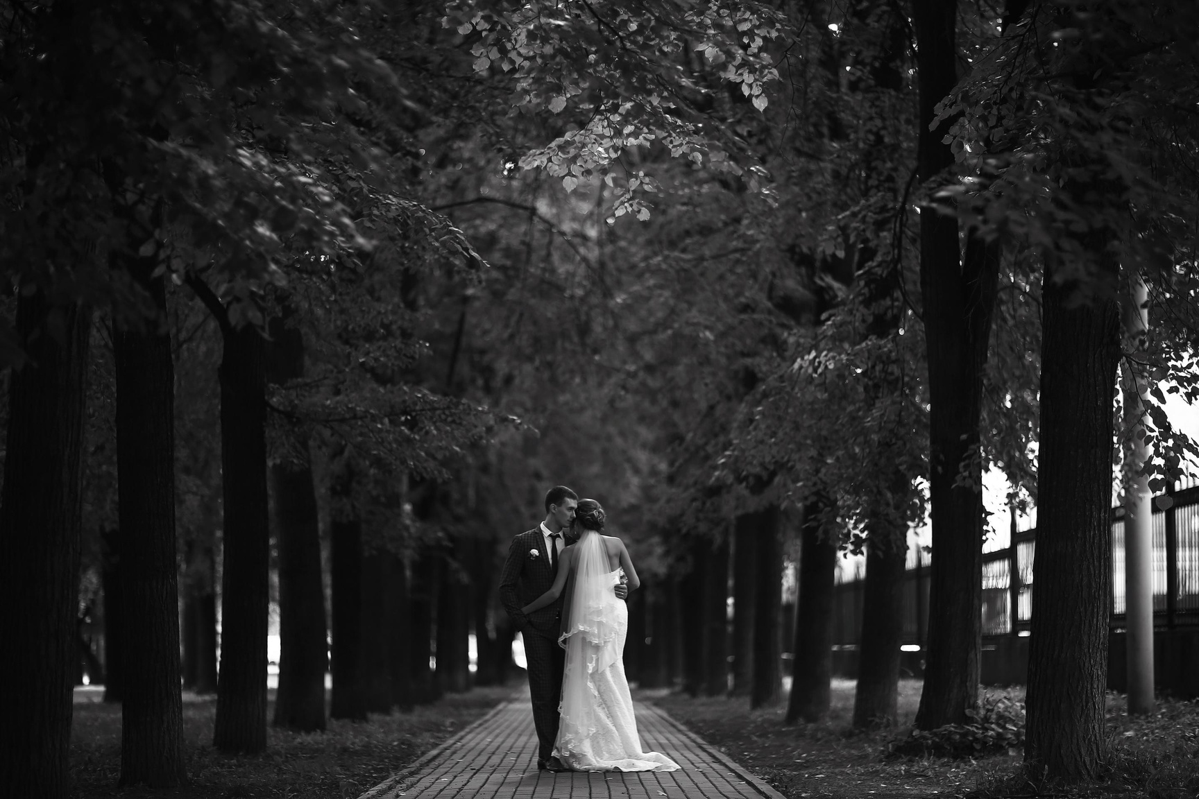 Wedding Black and White Photo  